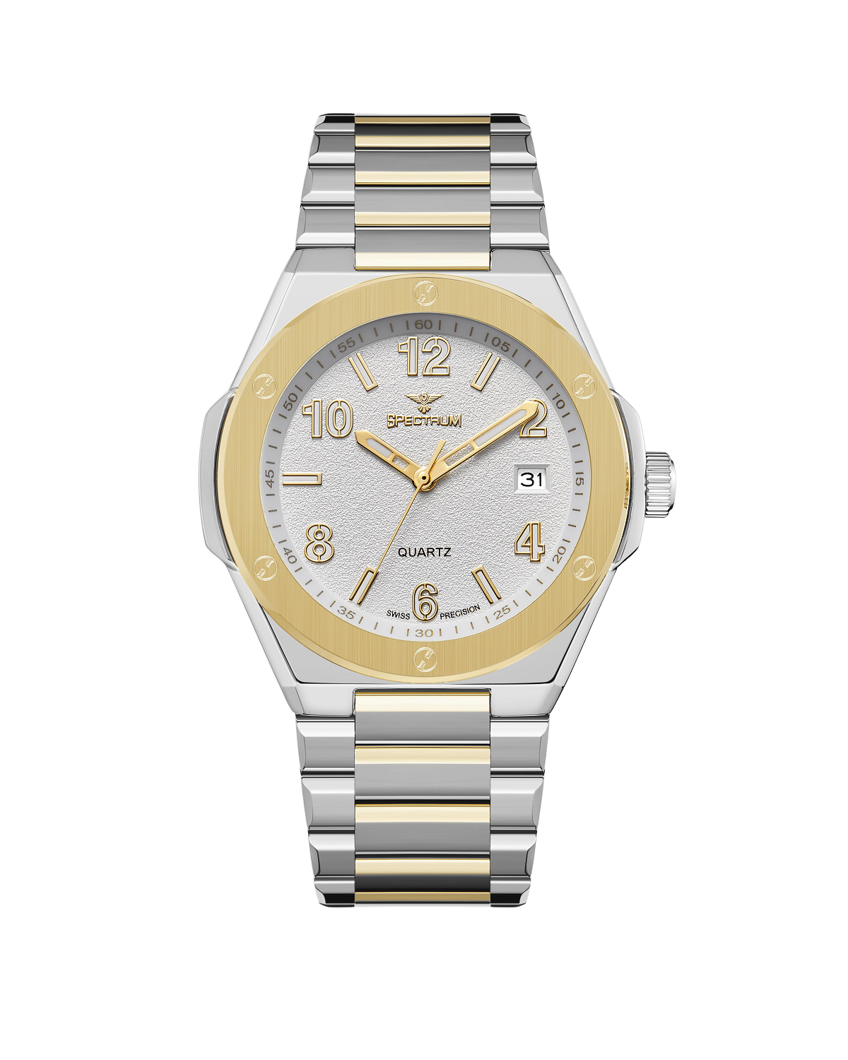 Men's Two Tone Gold Watch S17071M-2 — Spectrum Watch Dubai